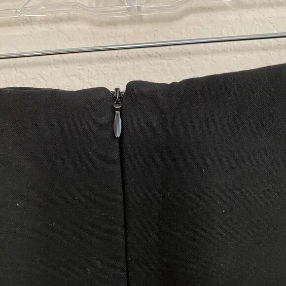 Zara Black Front Flaps Zipper Back Neutral Mini Skirt Size 5 - Picture 6 of 7